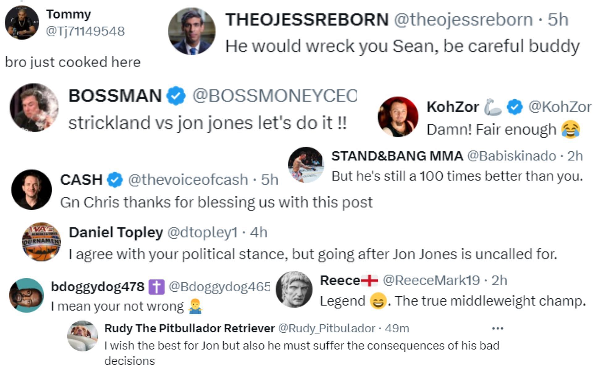 Screenshots courtesy @SStricklandMMA on X